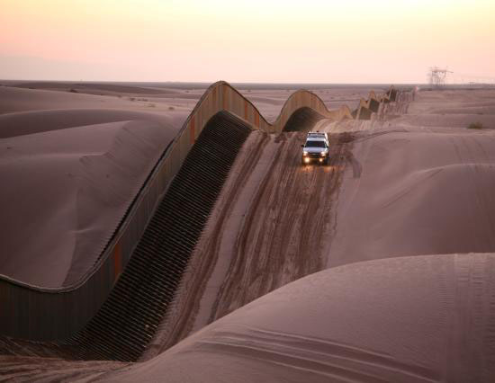 The United States Border Patrol in the Algodones Dunes, California